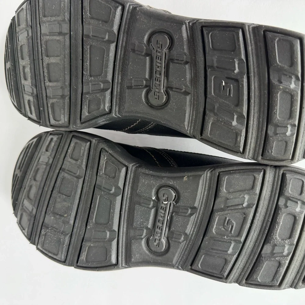 Skechers Shoes Mens 8.5 Black Relaxed Fit Harper Forde Loafer Leather